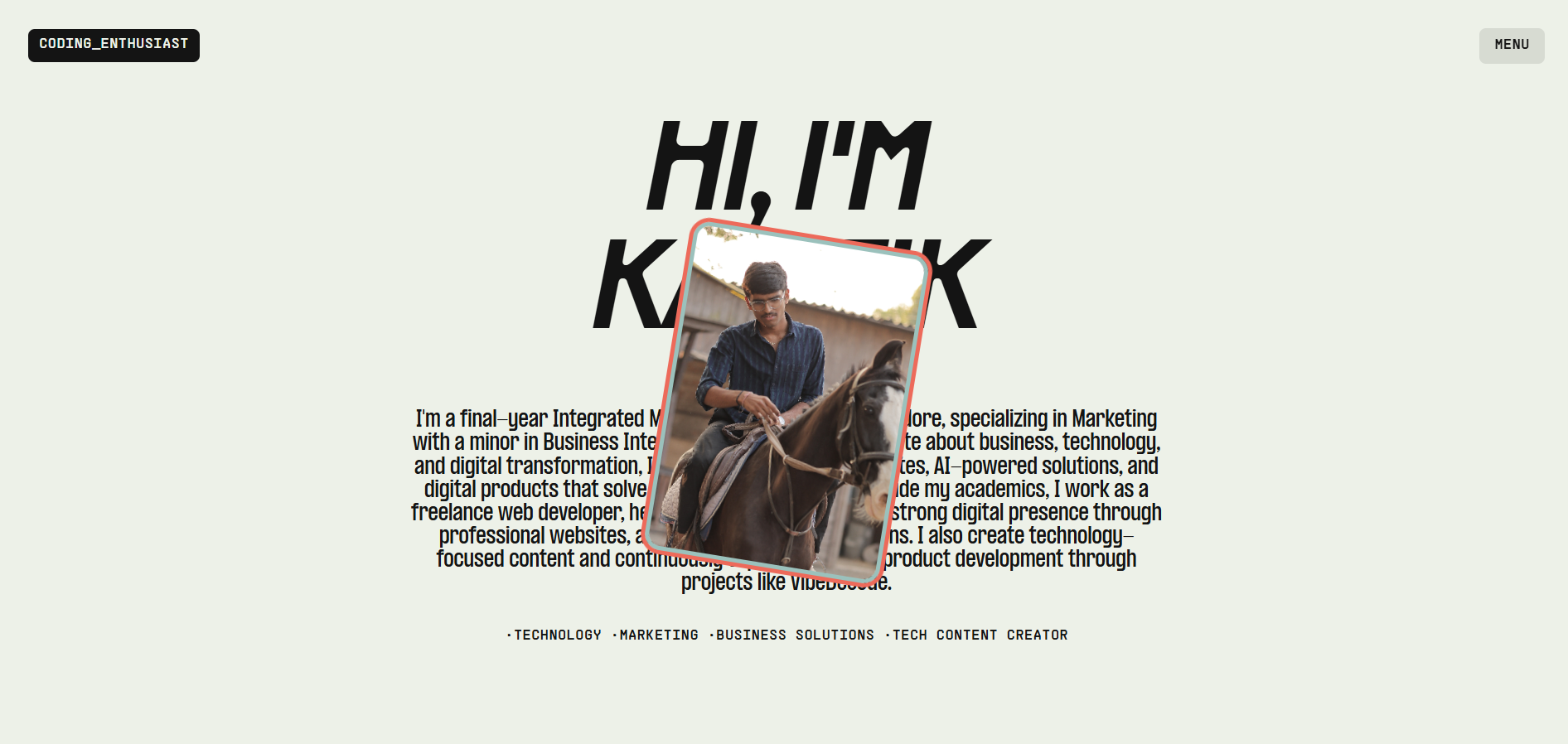 Coding Enthusiast Portfolio